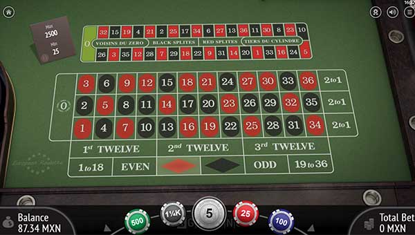 scrEuropean Roulette