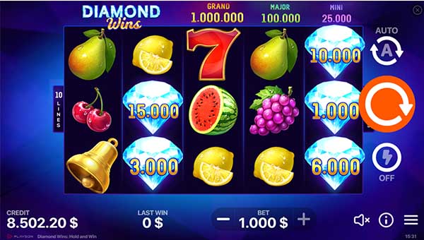 scrDiamond Wins: Hold & Win