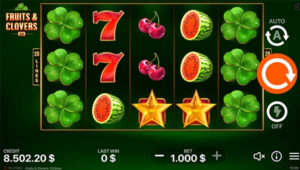 scrFruits&Clovers: 20 lines