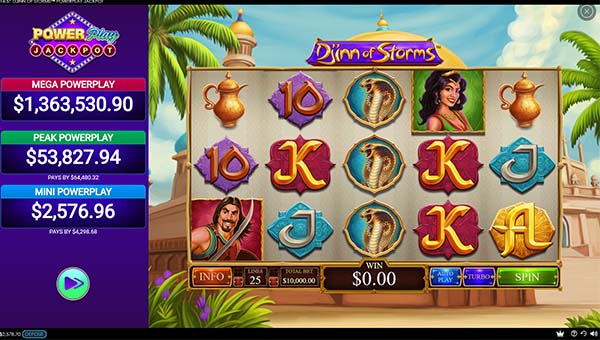 scrDjinn of Storms™ PowerPlay Jackpot