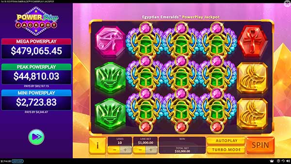 scrEgyptian Emeralds™ PowerPlay Jackpot