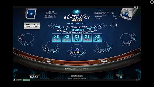 scrQuantum™ Blackjack Plus Instant Play