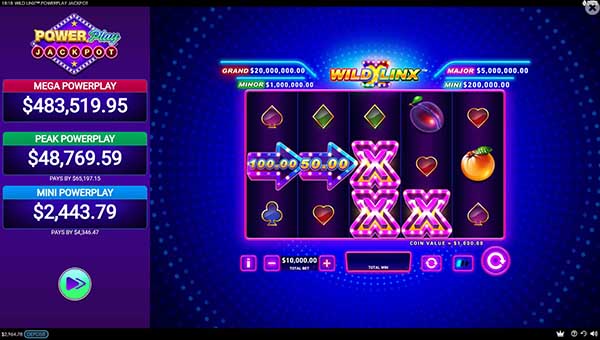 scrWild LinX™ PowerPlay Jackpot