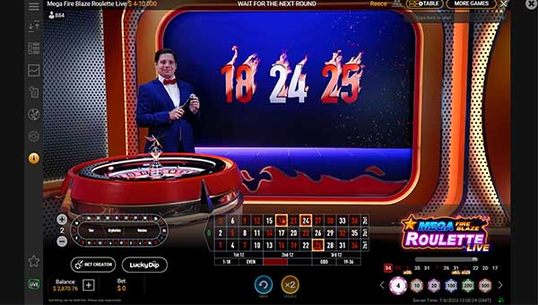 scrMega Fire Blaze Roulette Live