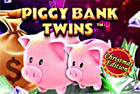 Piggy Bank Twins Xmas