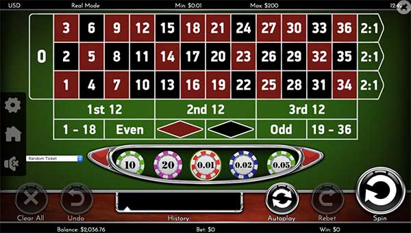 scrEuropean Roulette