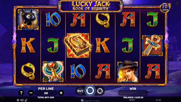 scrLucky Jack Book Of Rebirth Egyptian Darkness